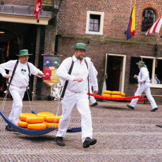 The traditional cheese market Alkmaar 01
