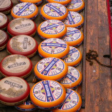 Cheese wheels on the boat