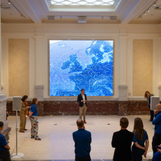 Visitors in the grand hall of the renovated ARTIS Aquarium, Amsterdam