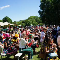 Crowds gather in Oosterpark for the Keti Koti commemoration, Amsterdam
