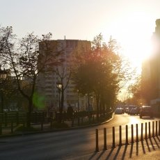 Driving into the sunset