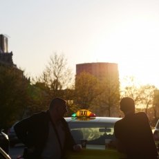 Sunset and taxi drivers