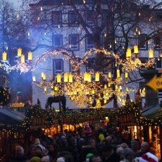 Cologne Christmas Market - chandeliers