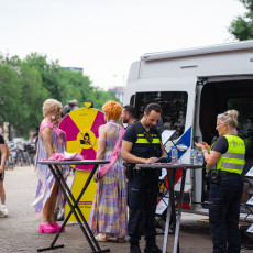 The police information stand at Wallen Festival Amsterdam 2026