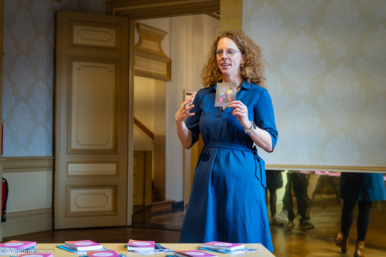 Fleur van Muiswinkel, museum's director, introducing the Fotomuseum Hilversum