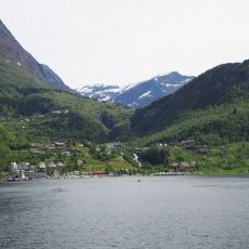 View over Geiranger village