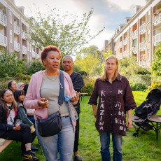 Neighbour talking at the event
