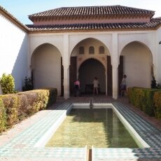 One of the interior patios of Alcazaba