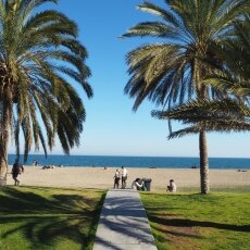 Going to Malaga's beach