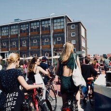 Ferry arriving to Amsterdam Noord