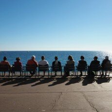 Chairs facing the sea