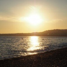 Beach at sunset, Nice 02