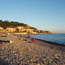Beach at sunset, Nice 03