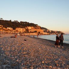 Beach at sunset, Nice 04