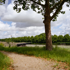 Old cannon by a path on the edge of Oudewater