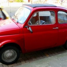 Small red car