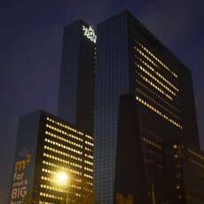 Skyscrapers in the dark