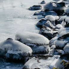 Skating on natural ice in Hoorn 11
