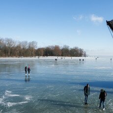 Skating on natural ice in Hoorn 22