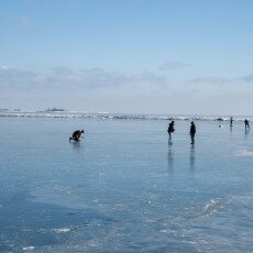 Skating on natural ice in Hoorn 23