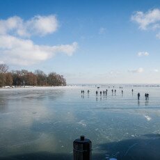 Skating on natural ice in Hoorn 24