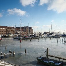 Skating on natural ice in Hoorn 26