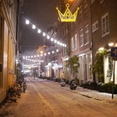 Snowy night in Amsterdam 17