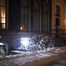 Snowy night in Amsterdam 18