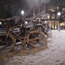 Snowy night in Amsterdam 20