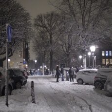 Snowy night in Amsterdam 22