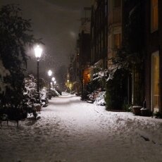 Snowy night in Amsterdam 24
