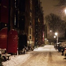 Snowy night in Amsterdam 26