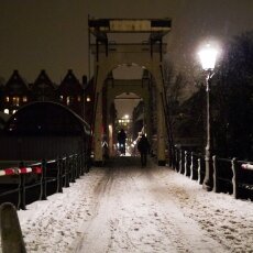 Snowy night in Amsterdam 27