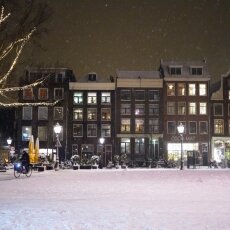 Snowy night in Amsterdam 28