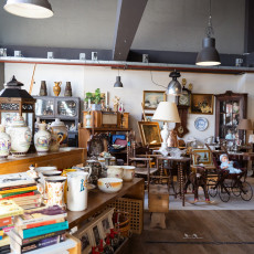 Inside a vintage and antiques shop in Tilburg