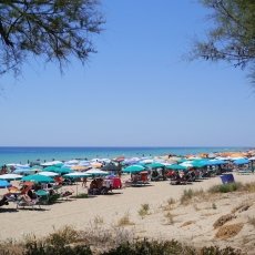 The beach in Torre Vado in the afternoon
