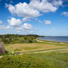 Grassy rampart above the Veerse Meer at Veere