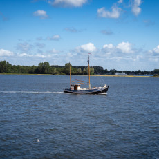Sailing boat on the Veerse Meer near Veere