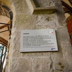 Information sign about the 1551 cistern in Veere