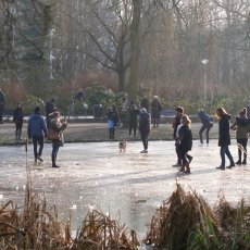 Frozen lakes Vondelpark 02