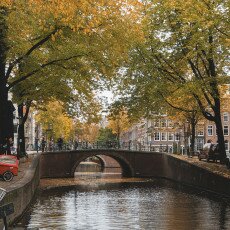 Amsterdam in yellow coat 10