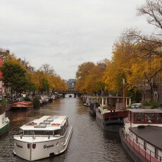 Amsterdam in yellow coat 11