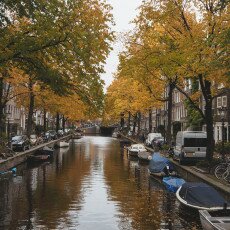 Amsterdam in yellow coat 21