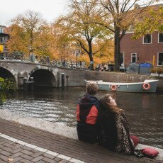 Amsterdam in yellow coat 22