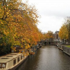 Amsterdam in yellow coat 27