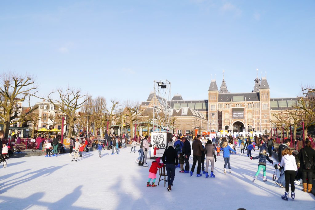 Ice skating at Museumplein