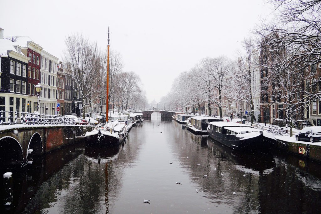 Snow on the canals