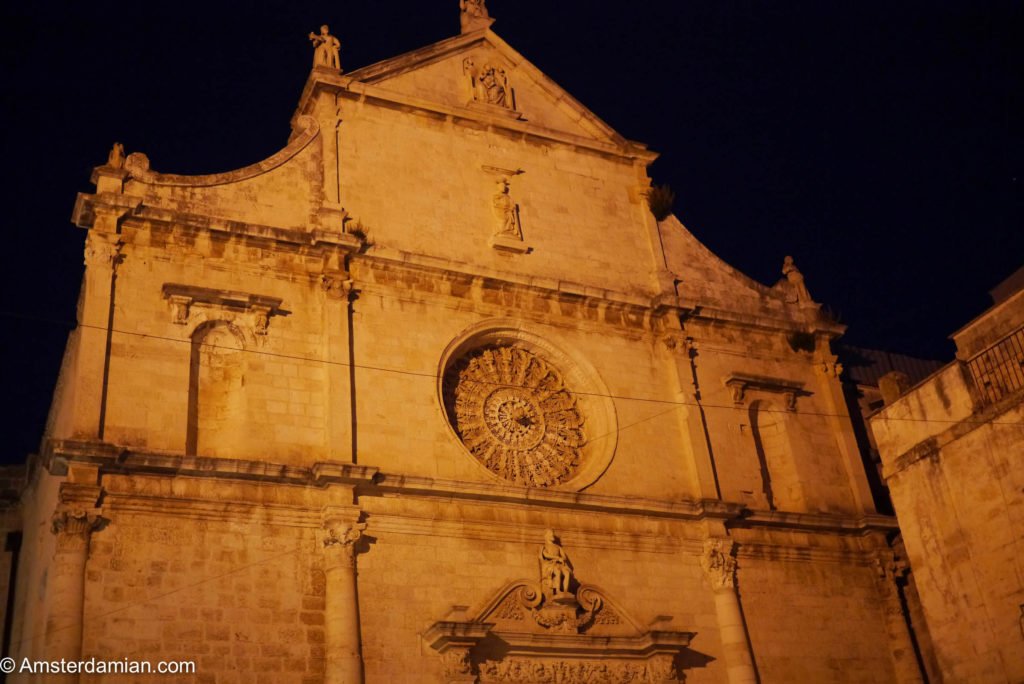 Monopoli Cathedral at night