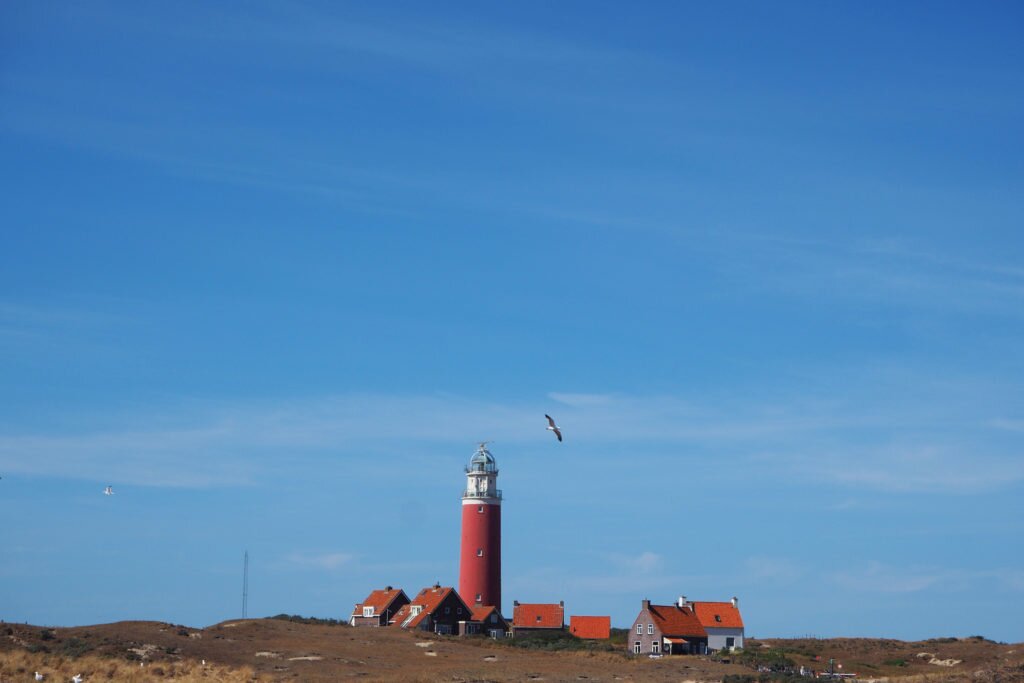 Texel Lighthouse as seen from the dunes