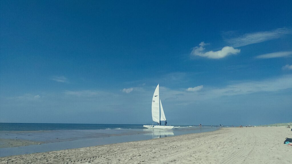 Boat and blue sky